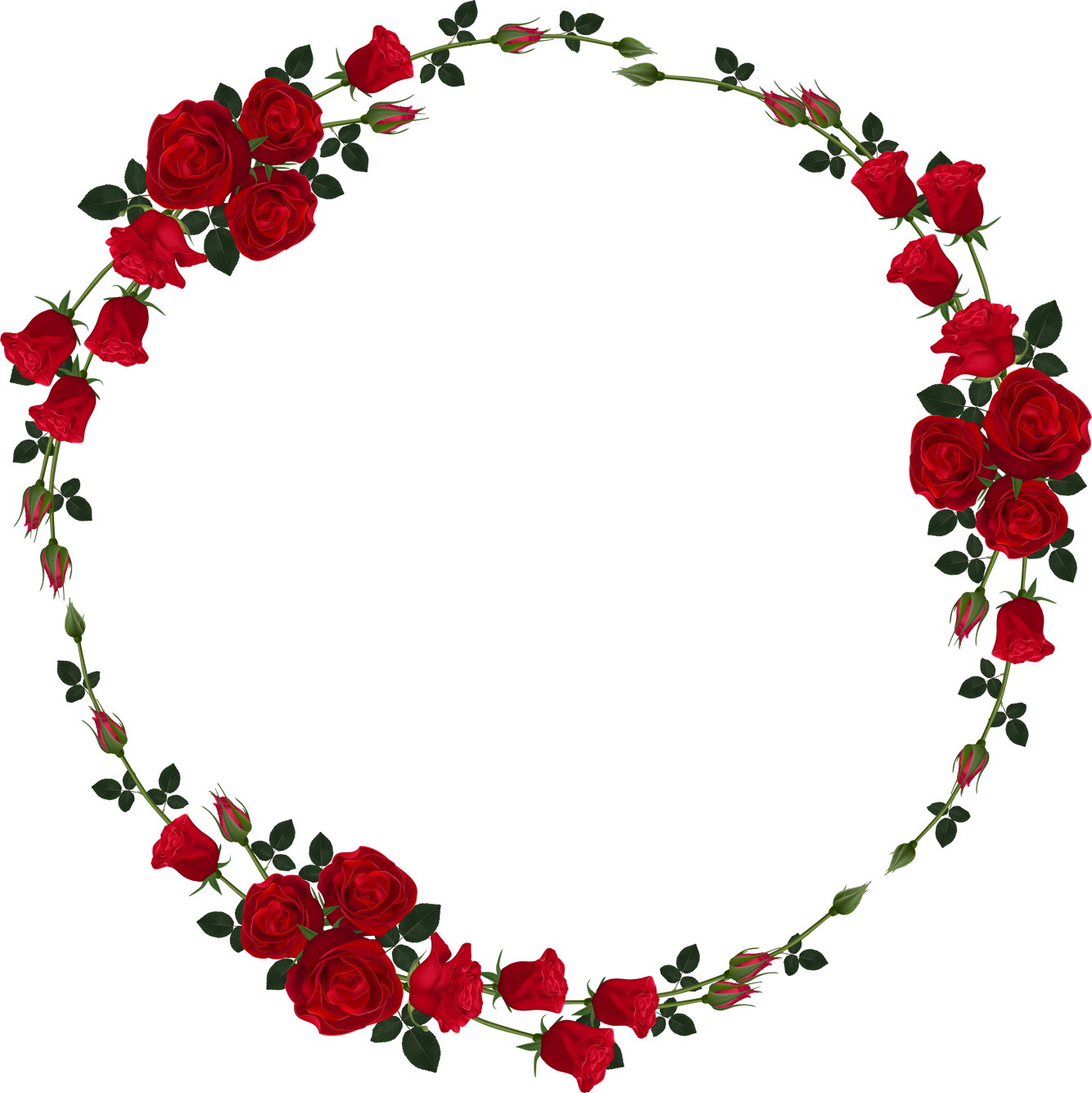 Rose Circle Frame